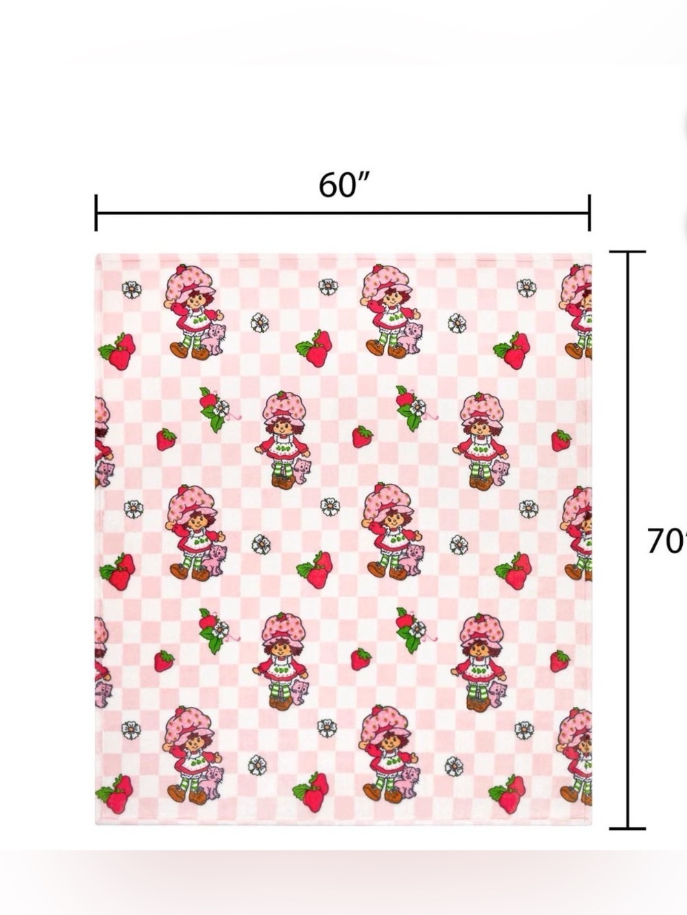 ♥️New Strawberry Shortcake Silk Touch Throw 60x70 - Picture 4 of 4